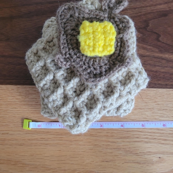 Crochet Breakfast Toy Play Food 3D BACON WAFFLES FRIED EGG - Picture 5 of 7